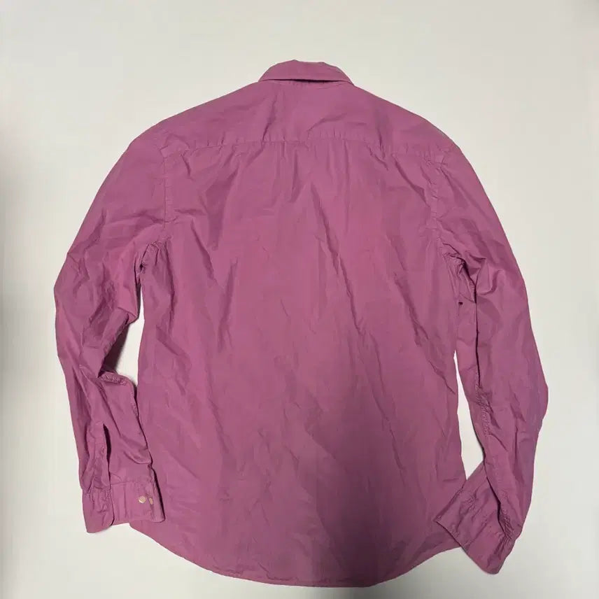 [BUNJANG] Lacoste Pink Logo Cotton Shirt / 라코스테 핑크 로고 코튼 셔츠 L 40