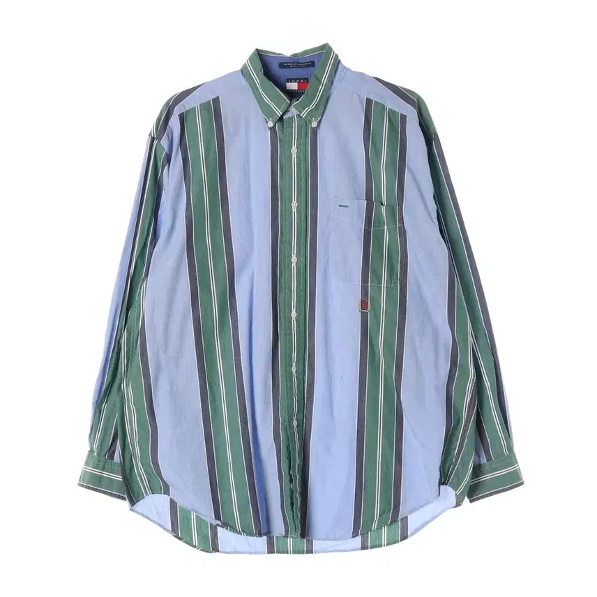 [BUNJANG] Tommy Hilfiger Stripe Shirt Blue L / 타미힐피거 스트라이프 셔츠 블루 L