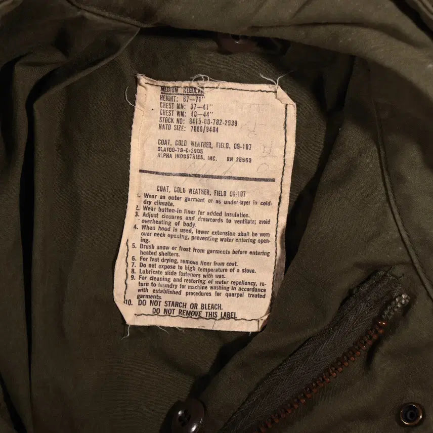 [BUNJANG] US Military M-65 Field Jacket / 70s 미군 오리지널 M-65 필드자켓 C348
