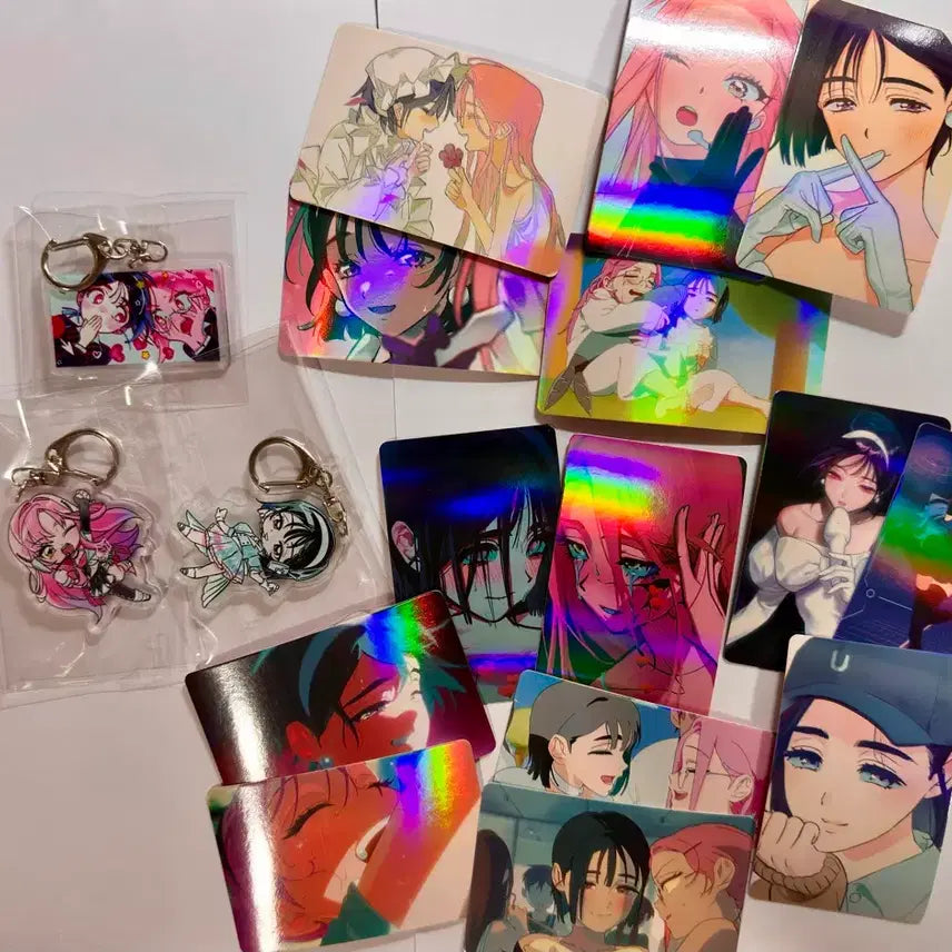 [BUNJANG] Ateez Sua Unofficial Acrylic Keyring + Photocard Bundle Set / 에이스테 미지 수아 비공식 아크릴 키링 포카 일괄