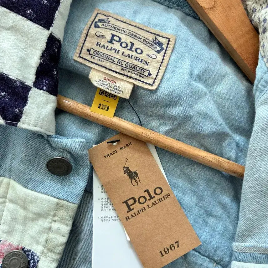 [BUNJANG] Polo Ralph Lauren Patchwork Oversized Denim Jacket / 폴로 랄프로렌 여성 아트 패치워크 오버사이즈 데님 자켓