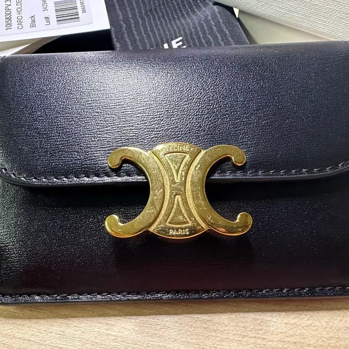 [BUNJANG] Celine Triomphe Flap Card Wallet - Shiny Calfskin / 셀린느 트리옹프 플랩 카드 지갑 - 샤이니 카프스킨