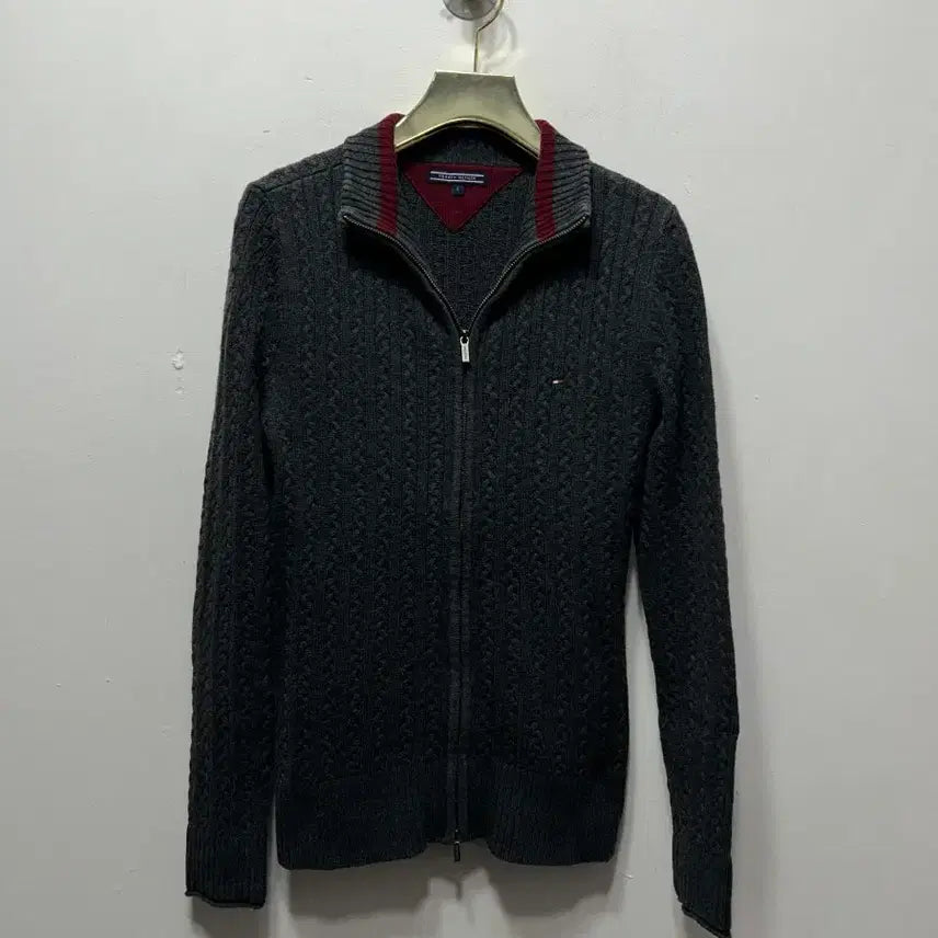 [BUNJANG] Tommy Hilfiger Cable Knit Zip-up Cardigan S / 타미힐피거 케이블 니트 집업 가디건 S