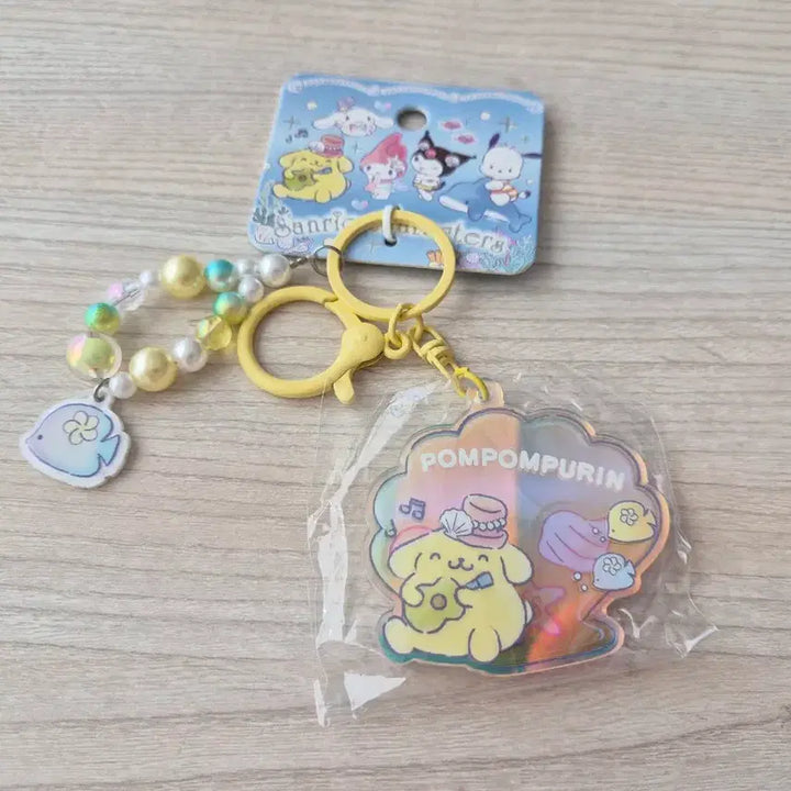 [BUNJANG] Sanrio Pompompurin Acrylic Shell Keyring / 산리오 폼폼푸린 아크릴 조개 키링(정품/새상품)