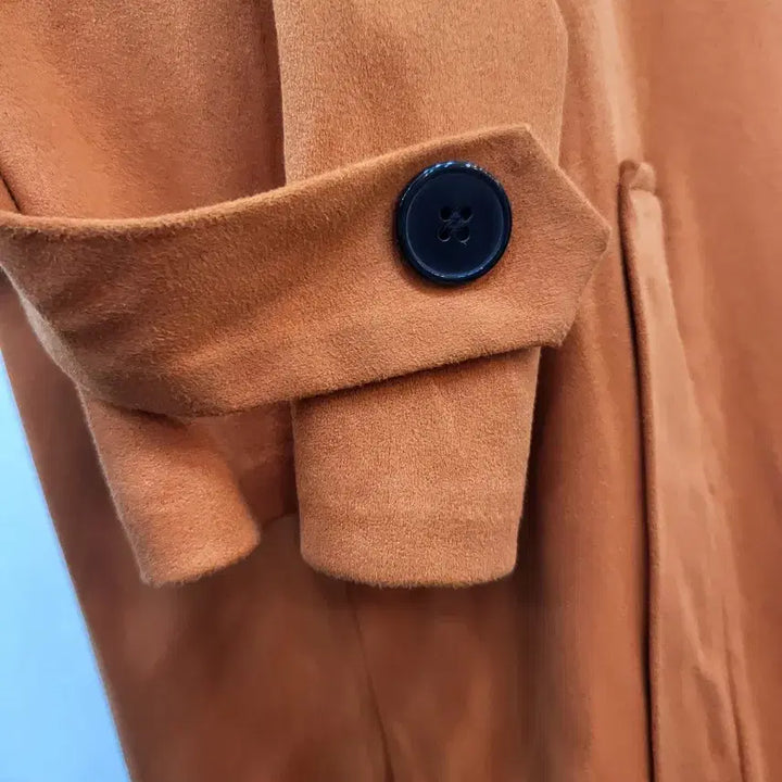 [BUNJANG] Orange Suede Long Coat / 새상품 롱 기장 오렌지 스웨이드 코트F