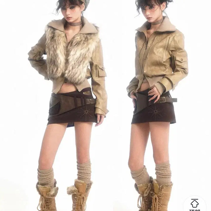 [BUNJANG] Flowers Birds Market Leather Jacket / flowers birds market 레더자켓