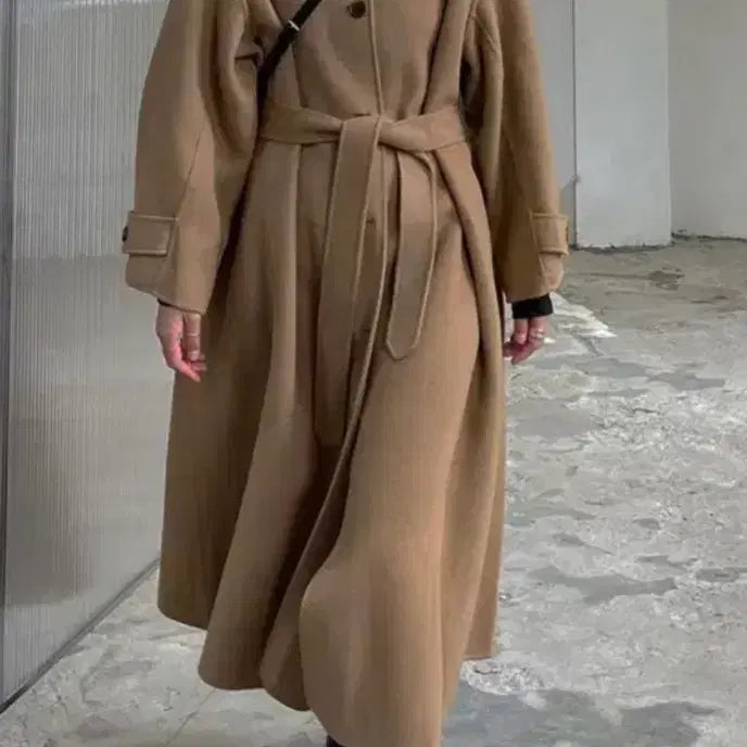 [BUNJANG] Unanswered Mystery Camel Coat Handmade Wool 90% Volume / 언앤써드 미스테리 카멜 코트 핸드메이드 울90% 볼륨