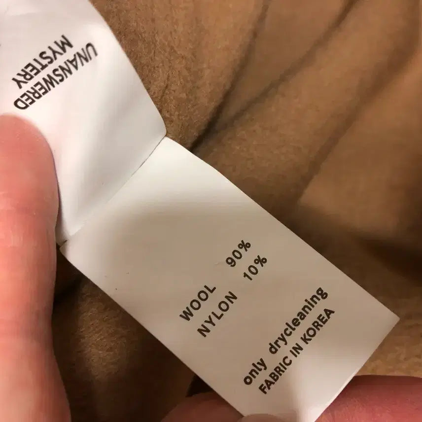 [BUNJANG] Unanswered Mystery Camel Coat Handmade Wool 90% Volume / 언앤써드 미스테리 카멜 코트 핸드메이드 울90% 볼륨
