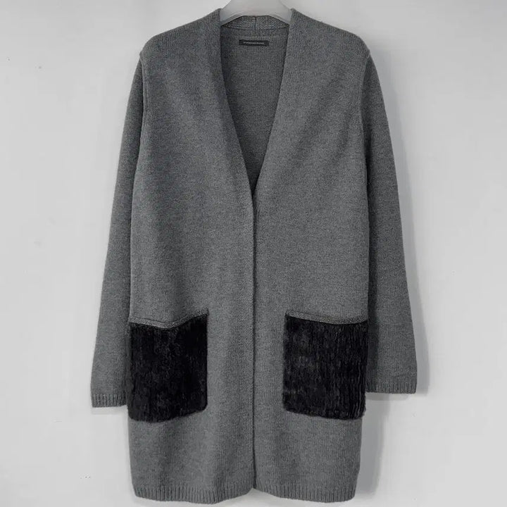 [BUNJANG] PRENDANG Lambswool Beaded Long Cardigan / 쁘렝땅 램스울 비딩 롱 가디건