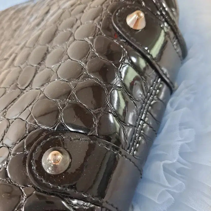 [BUNJANG] Dior Vintage Croc Patent Shoulder Bag / 디올(Dior)빈티지 크로커 페이턴트 숄더백/메탈 핸들/정품