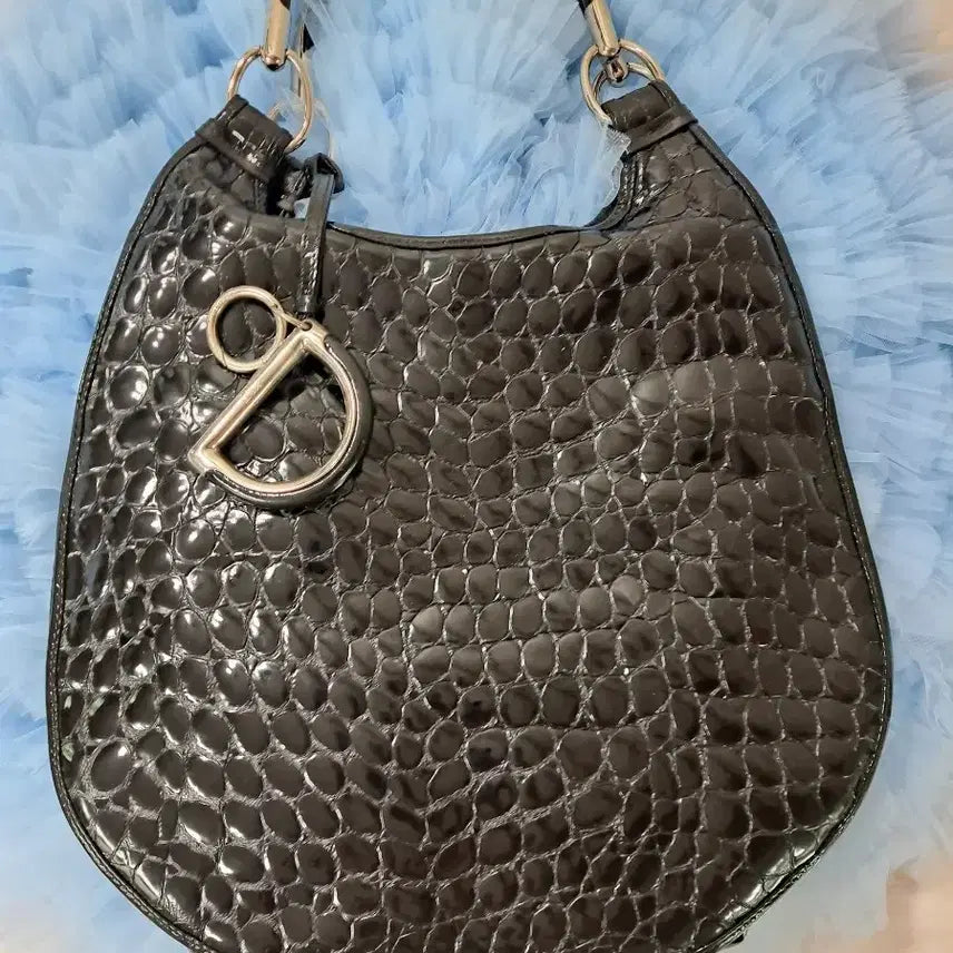 [BUNJANG] Dior Vintage Croc Patent Shoulder Bag / 디올(Dior)빈티지 크로커 페이턴트 숄더백/메탈 핸들/정품