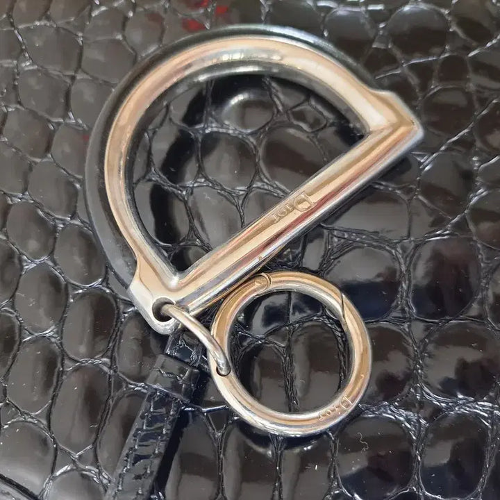 [BUNJANG] Dior Vintage Croc Patent Shoulder Bag / 디올(Dior)빈티지 크로커 페이턴트 숄더백/메탈 핸들/정품