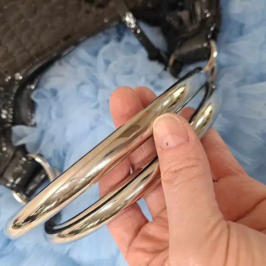 [BUNJANG] Dior Vintage Croc Patent Shoulder Bag / 디올(Dior)빈티지 크로커 페이턴트 숄더백/메탈 핸들/정품