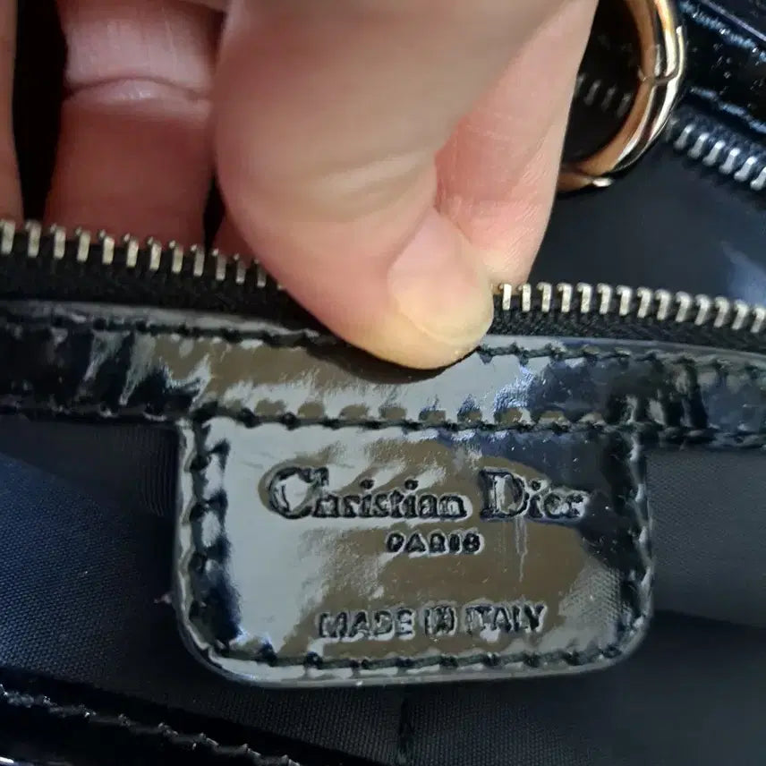 [BUNJANG] Dior Vintage Croc Patent Shoulder Bag / 디올(Dior)빈티지 크로커 페이턴트 숄더백/메탈 핸들/정품
