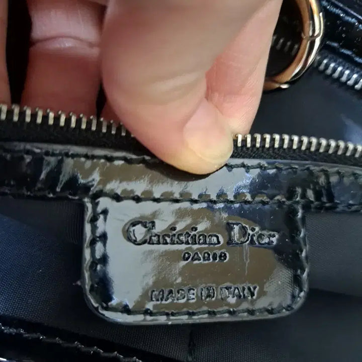 [BUNJANG] Dior Vintage Croc Patent Shoulder Bag / 디올(Dior)빈티지 크로커 페이턴트 숄더백/메탈 핸들/정품