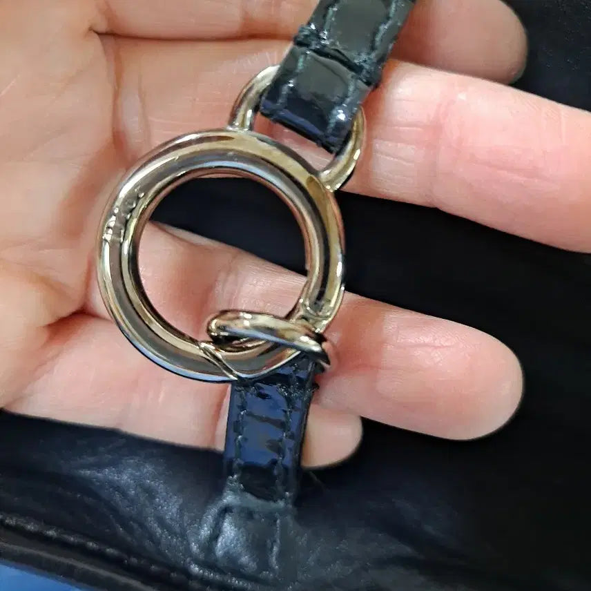 [BUNJANG] Dior Vintage Croc Patent Shoulder Bag / 디올(Dior)빈티지 크로커 페이턴트 숄더백/메탈 핸들/정품