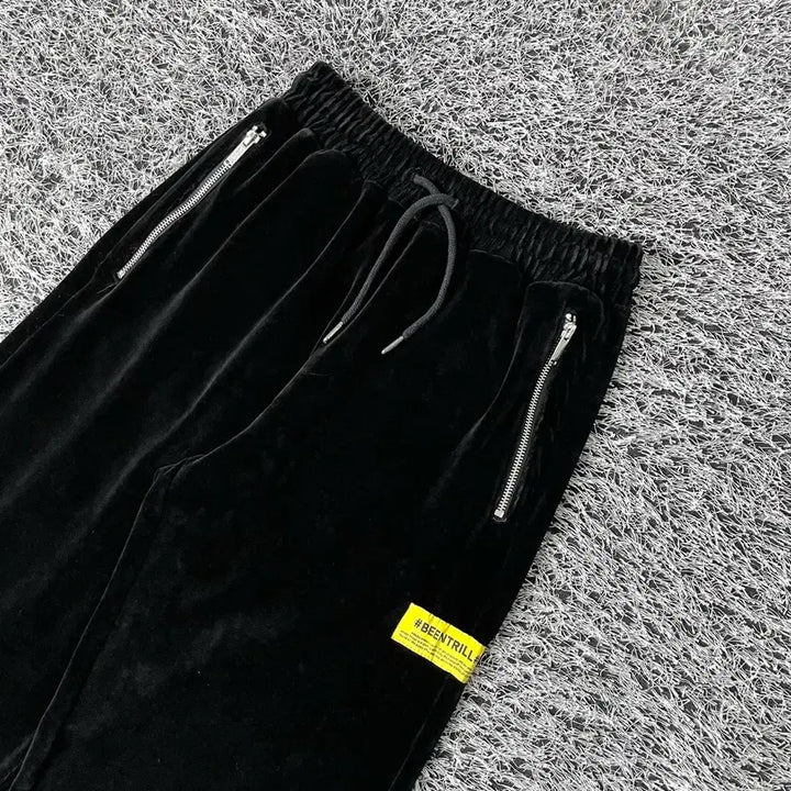 [BUNJANG] BEENTRILL Velvet Track Pants / BEENTRILL 빈트릴 여성 벨벳 밴딩 트랙 팬츠 바지28-31