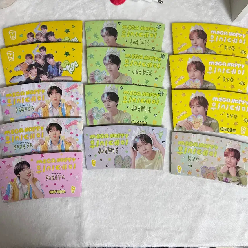[SOLD OUT] 엔시티 위시 메가커피 컵홀더 일괄 시온 리쿠 유우시 재희 료 사쿠야