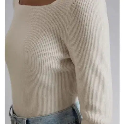 [BUNJANG] And Other Stories Square Neck Ribbed Knit Top / 앤아더스토리즈 스퀘어넥 골지 니트 M