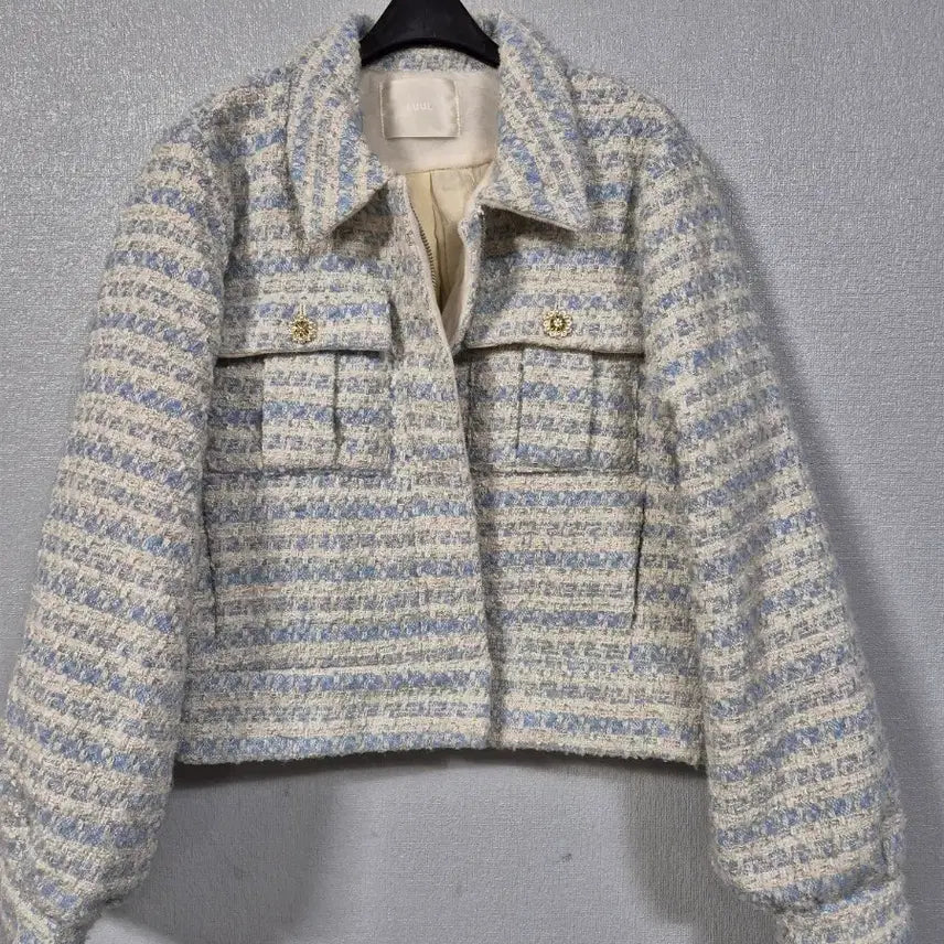 [BUNJANG] LUUL Puff Sleeve Cropped Tweed Jacket / LUUL 퍼프소매 크롭 누빔 트위드쟈켓 66~77