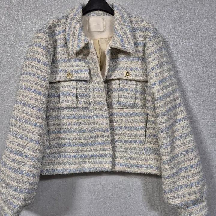 [BUNJANG] LUUL Puff Sleeve Cropped Tweed Jacket / LUUL 퍼프소매 크롭 누빔 트위드쟈켓 66~77