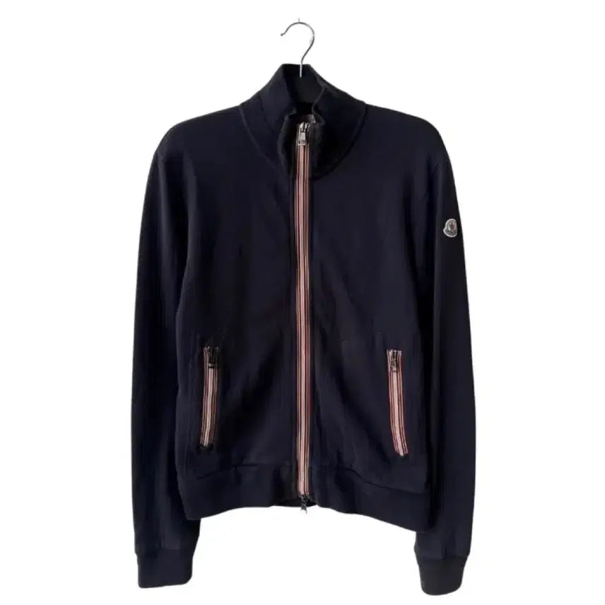[BUNJANG] Moncler Striped Navy Zip-up Jacket (S) / [정품] 몽클레어 스트라이프 네이비 집업 자켓 S