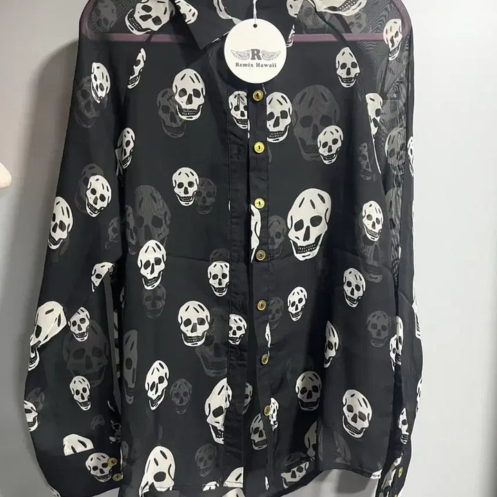 [BUNJANG] Remix Hawaii Skull Print Shirt / Remix Hawaii 해골 프린팅 셔츠