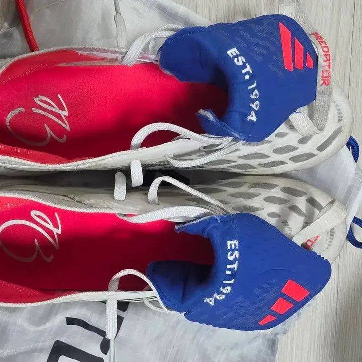 [BUNJANG] Adidas Predator Soccer Cleats White/Blue / 아디다스 프레데터 축구화 화이트/블루