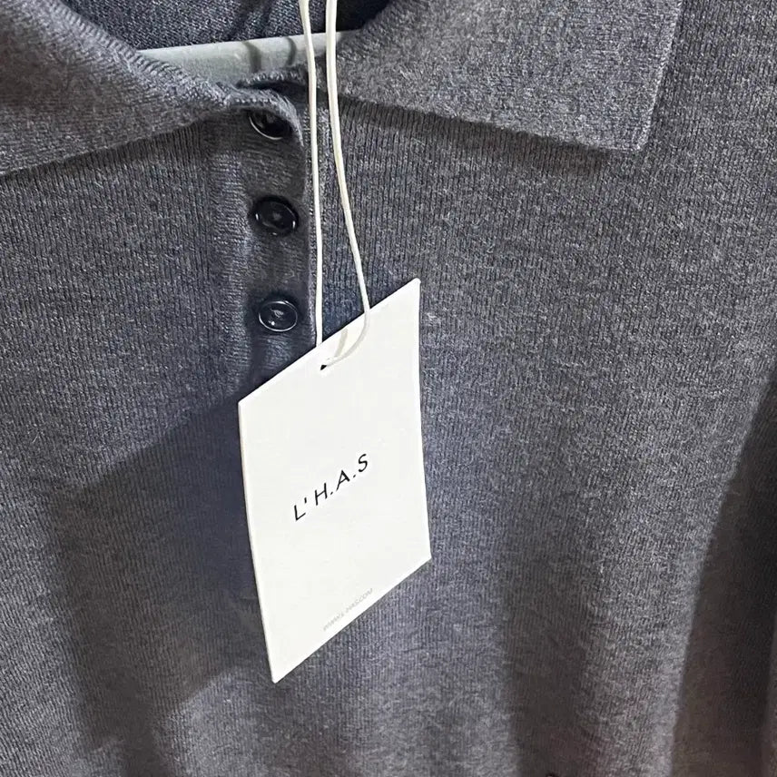 [BUNJANG] LeHah SLIM COLLAR KNIT Gray / (완전 새상품) 르하스 SLIM COLLAR KNIT 그레이
