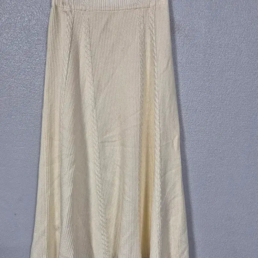 [BUNJANG] Ivory Knit Long Skirt / 아이보리 니트스커트 66~77