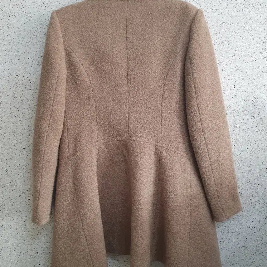 [BUNJANG] Mine Beige Wool Coat / 마인 베이지색 여성 모직 코트