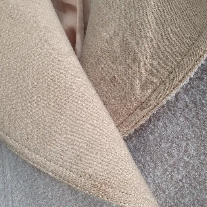[BUNJANG] Mine Beige Wool Coat / 마인 베이지색 여성 모직 코트