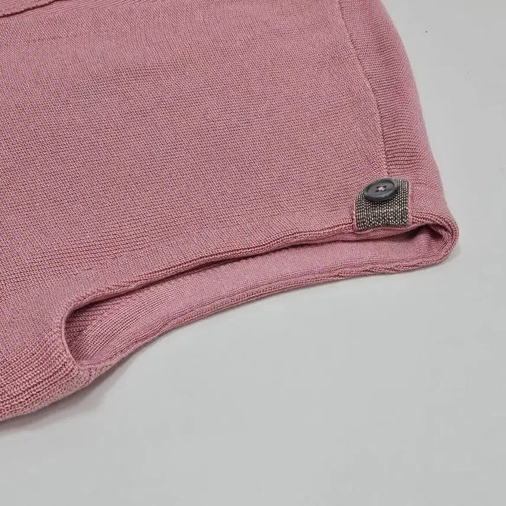 [BUNJANG] ST. JOHN Pink Open Knit Cardigan Vest / ST.JOHN 센존블루라벨 핑크 오픈 니트 가디건 베스트