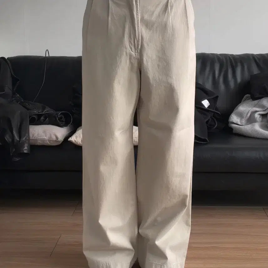 [BUNJANG] Gonak Washed Chino Pants - Ivory / 고낙 워시드 치노 팬츠 washed chino pants - ivory
