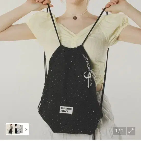 [BUNJANG] Masmarules Dot Twilight Gym Sack String Bag / 마스마룰즈 도트 짐색 Gym sack string bag _Twiligh