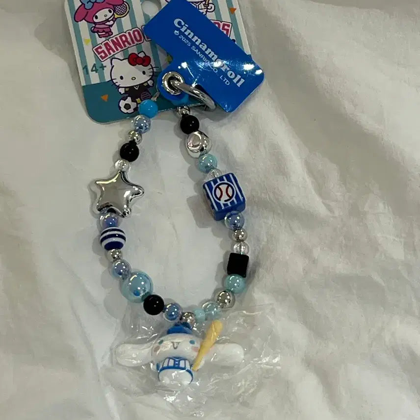 [BUNJANG] Sanrio Cinnamoroll Phone Strap with Hologram Sticker / 시나모롤 폰 스크랩 시나모롤 키링