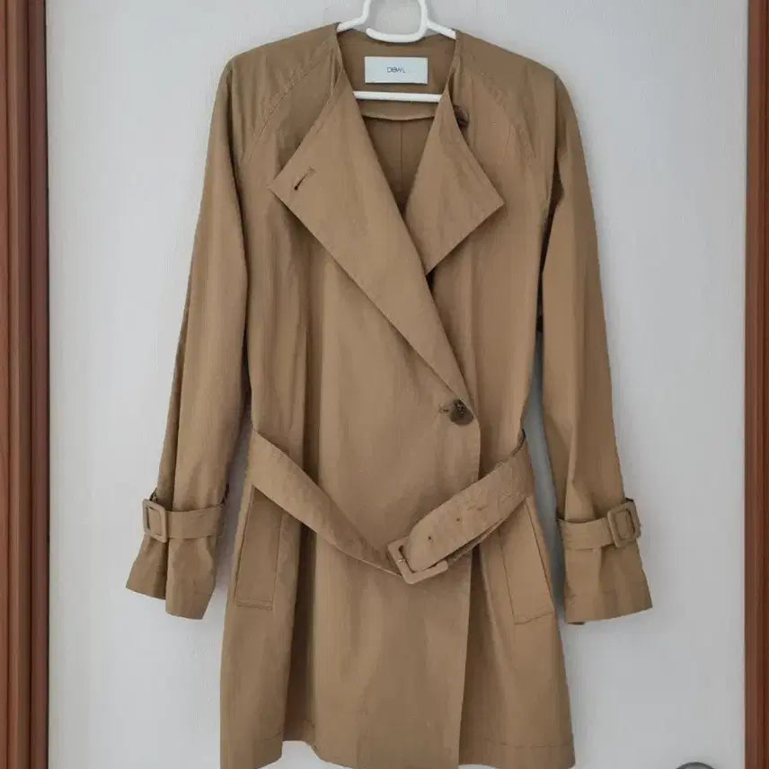 [BUNJANG] DEWL Beige Trench Coat (Size 90) / 듀엘(DEWL) 베이지색 트렌치코트 90
