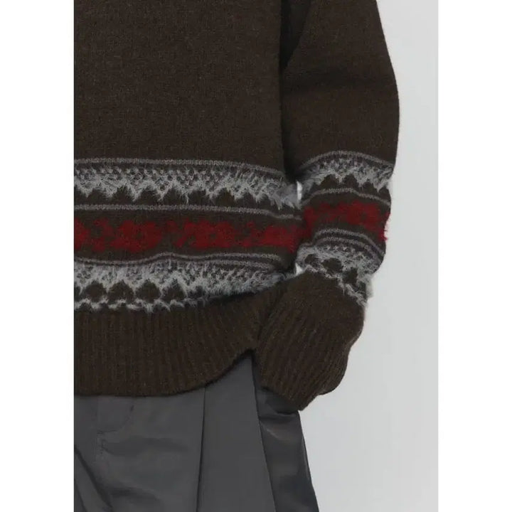 [BUNJANG] AMOMENTO Jacquard Sweater (M) - Knitwear / [M] 아모멘토 자카드 니트 M사이즈 판매