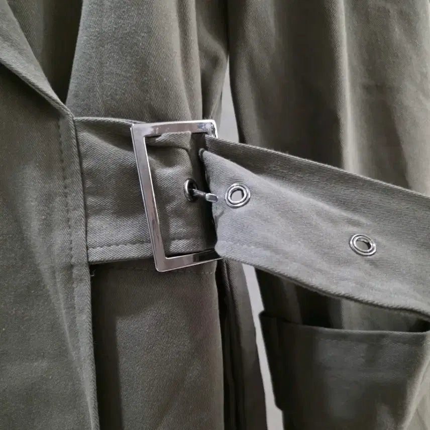 [BUNJANG] Khaki Belted Long Trench Coat / (새제품) 카키 벨티드 롱 트렌치코트 루즈핏 55~88
