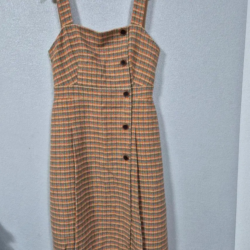 [BUNJANG] It MICHAA Check Pattern Overall Dress / 잇미샤 체크패턴 멜빵원피스 55