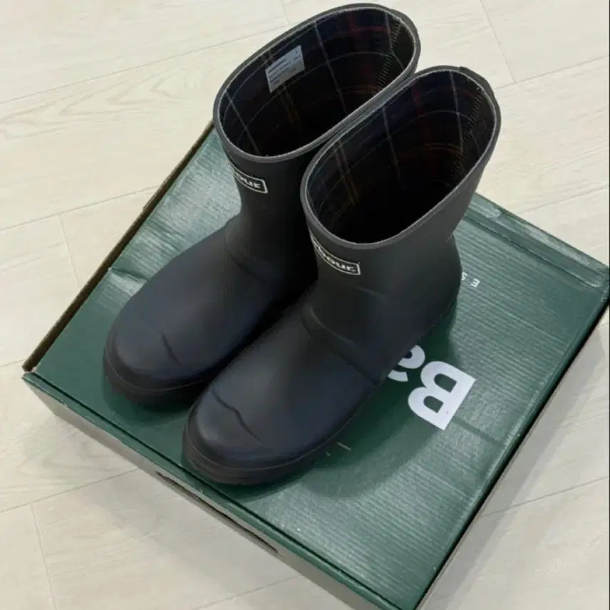 [BUNJANG] Barbour Banbury Rain Boots - Black - 250mm / 바버 블랙 레인부츠 장화 250