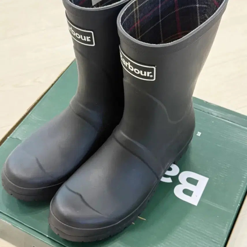 [BUNJANG] Barbour Banbury Rain Boots - Black - 250mm / 바버 블랙 레인부츠 장화 250