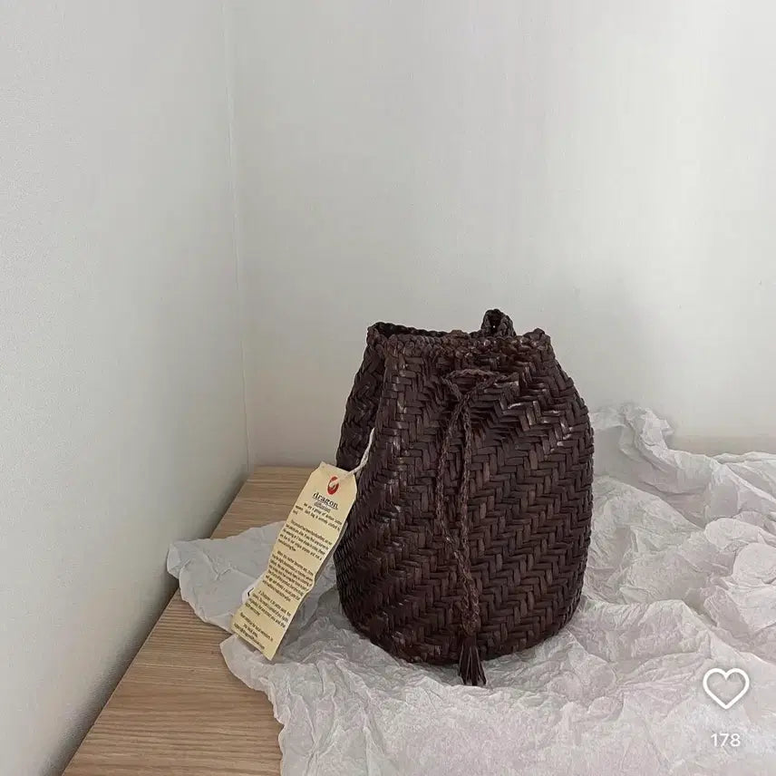 [BUNJANG] Dragon Pompom Bag Dark Brown / 드래곤 폼폼백 다크브라운