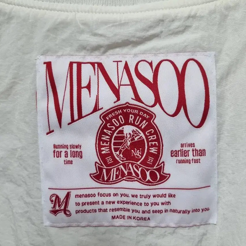[BUNJANG] MENASOO Old School V-Neck Windbreaker Pullover / MENASOO 올드스쿨 V넥 바람막이 풀오버 F