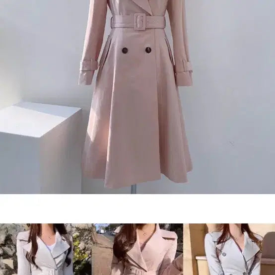 [BUNJANG] Mayyun Trench Coat - Pink/S, Sky Blue/S / 메이윤 트렌치코트 핑크s 소라s
