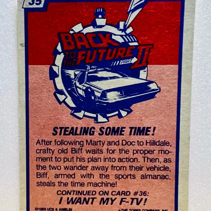 [BUNJANG] Back to the Future Part II Trading Card (1989) / [영화굿즈] 백 투 더 퓨처 2 트레이딩 카드 (1989)