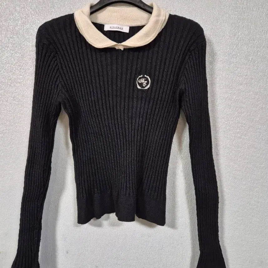 [BUNJANG] Unbranded Crop Ribbed Knit Top / 스텐카라 크롭 골지 니트티 55