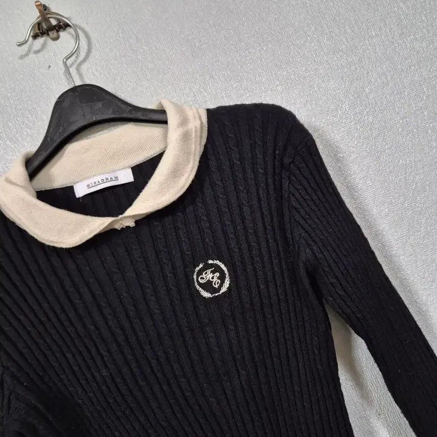 [BUNJANG] Unbranded Crop Ribbed Knit Top / 스텐카라 크롭 골지 니트티 55