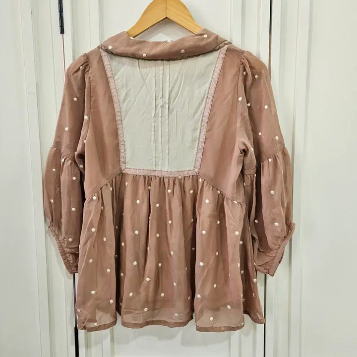 [BUNJANG] Axes Femme Dot Chiffon Blouse / 엑시즈팜 도트 쉬폰 블라우스 (초코무드)