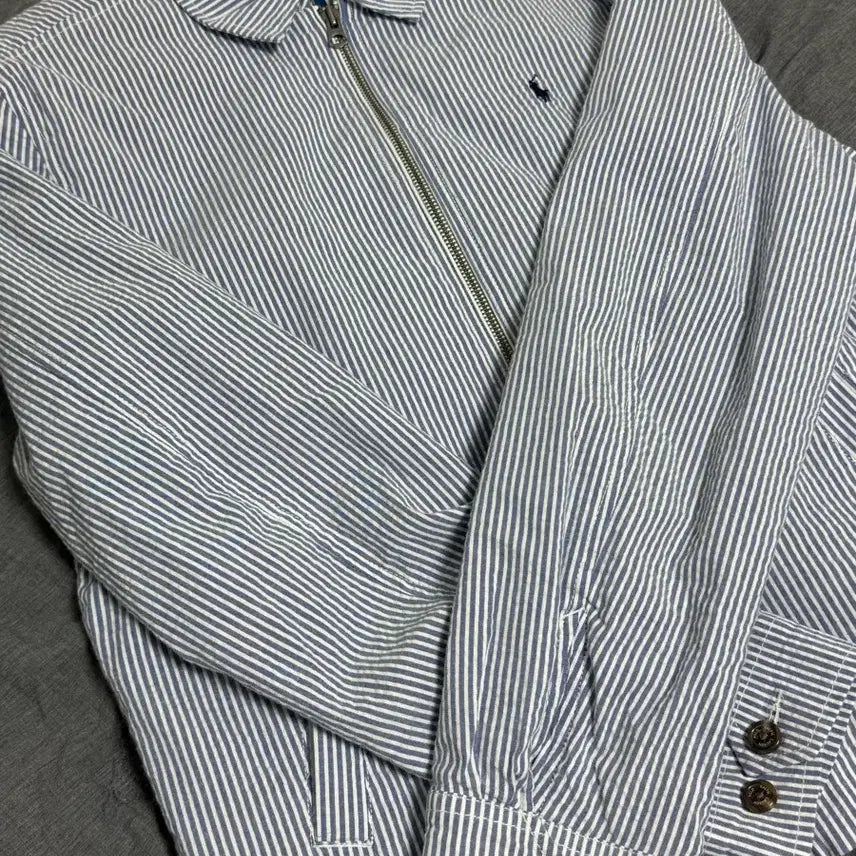 [BUNJANG] Polo Ralph Lauren Striped Shirt Jacket / 폴로 랄프로렌 스트라이프 셔츠 자켓
